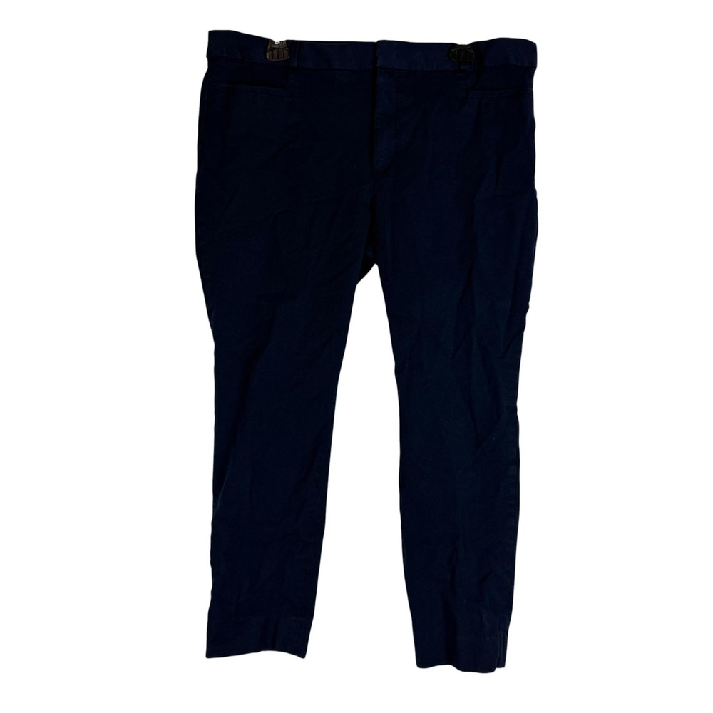 Banana Republic Sloan Pants Womens 16 Blue Ankle Slim Twill Stretch Dress Career